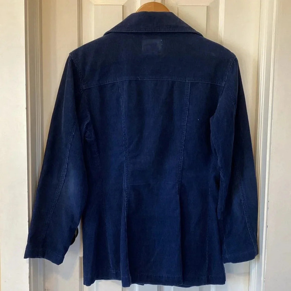 Vintage Corduroy Pelican Cove Navy Mid Length Jacket Sz M Grunge Military 90's - Picture 7 of 15